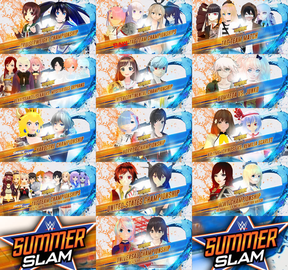 WWE Summerslam 2019 Match Card by SweetSatou on DeviantArt