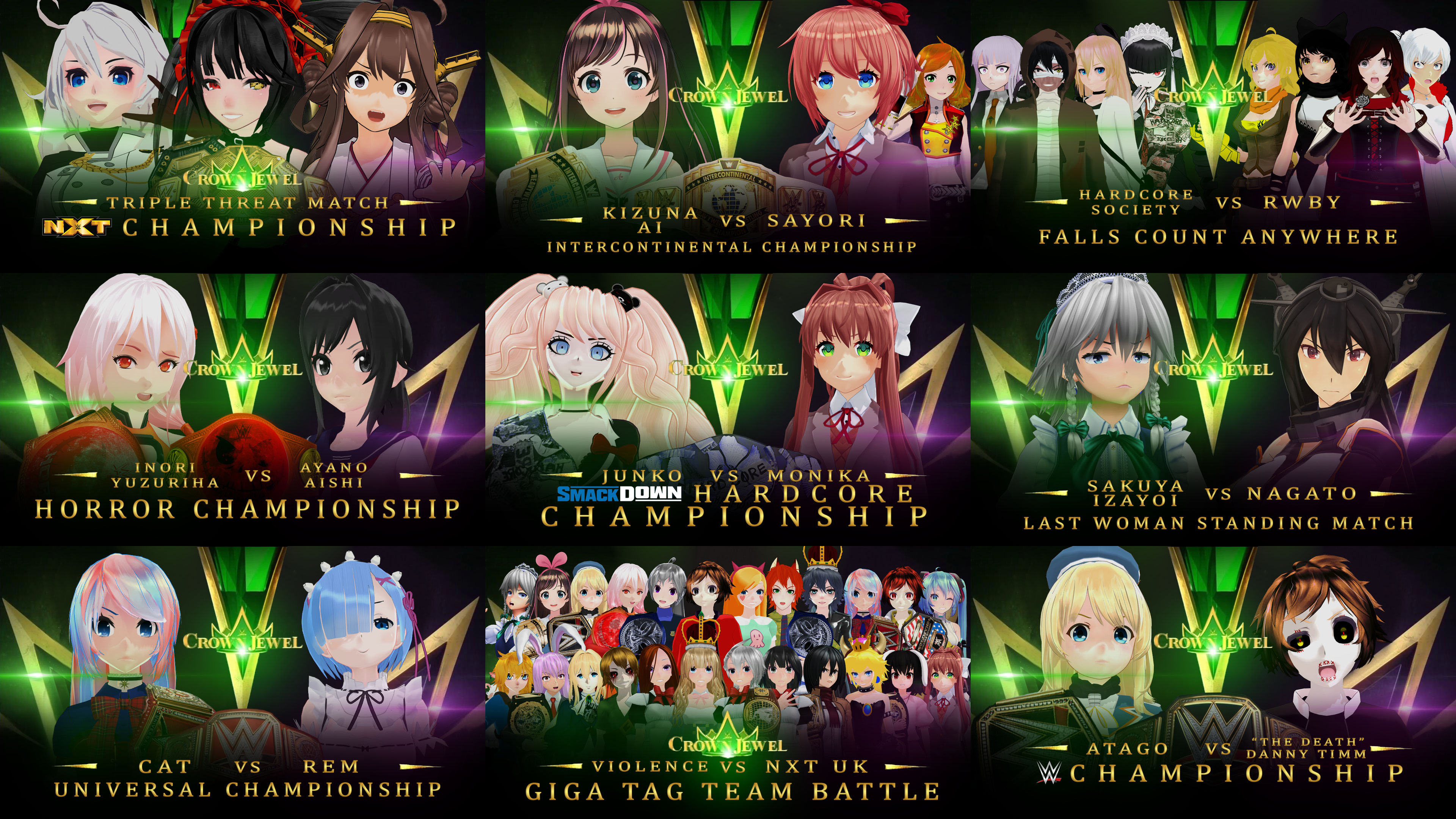 WWE Crown Jewel 2019 Match Card by SweetSatou on DeviantArt