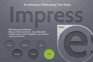 Impress Letterpress Photoshop Text Style