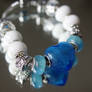 Blue heart shaped pandora bracelet