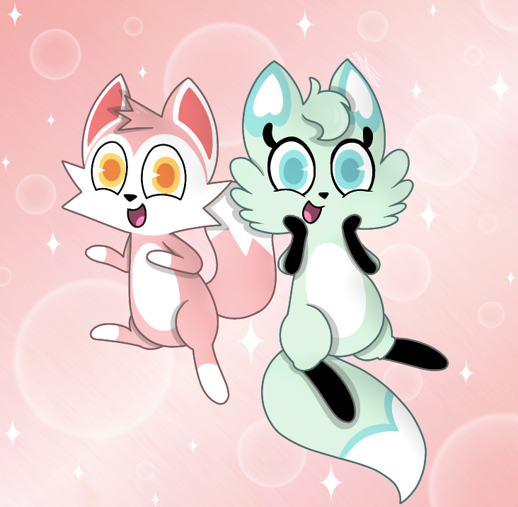 Deviantart Foxes Two Adorable Foxes by LunaKittyfox on DeviantArt