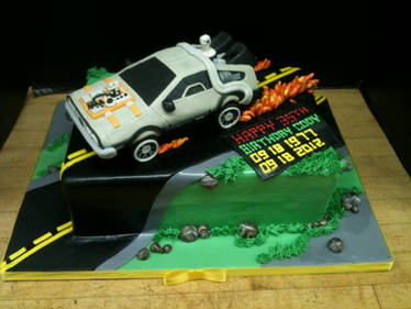 Back to the Future Cake- Side View