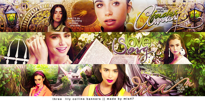 lily collins banners