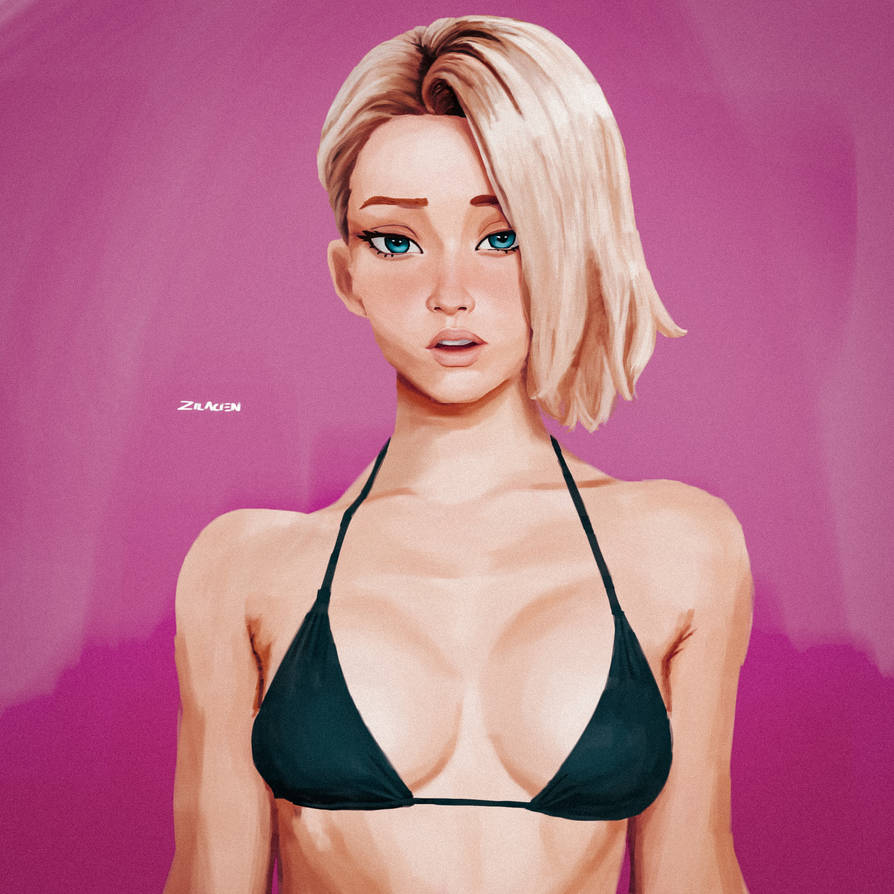 Gwen Stacy artwork by raza9809 on DeviantArt