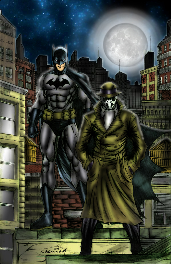Batman and Rorschach by c-crain by MatthewLosure on DeviantArt