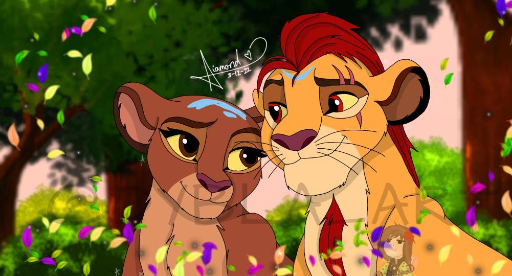 Kion and Rani by DyblaArt on DeviantArt