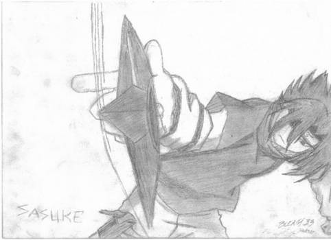 Sasuke Throwing Shuriken