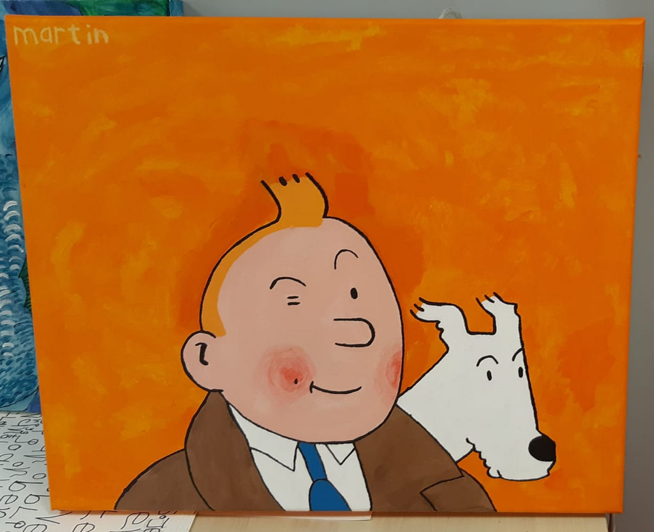 Tintin Deviantart Tintin painting by Mar-teun on DeviantArt