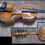 Hardanger fiddle with unique design and dragonhead