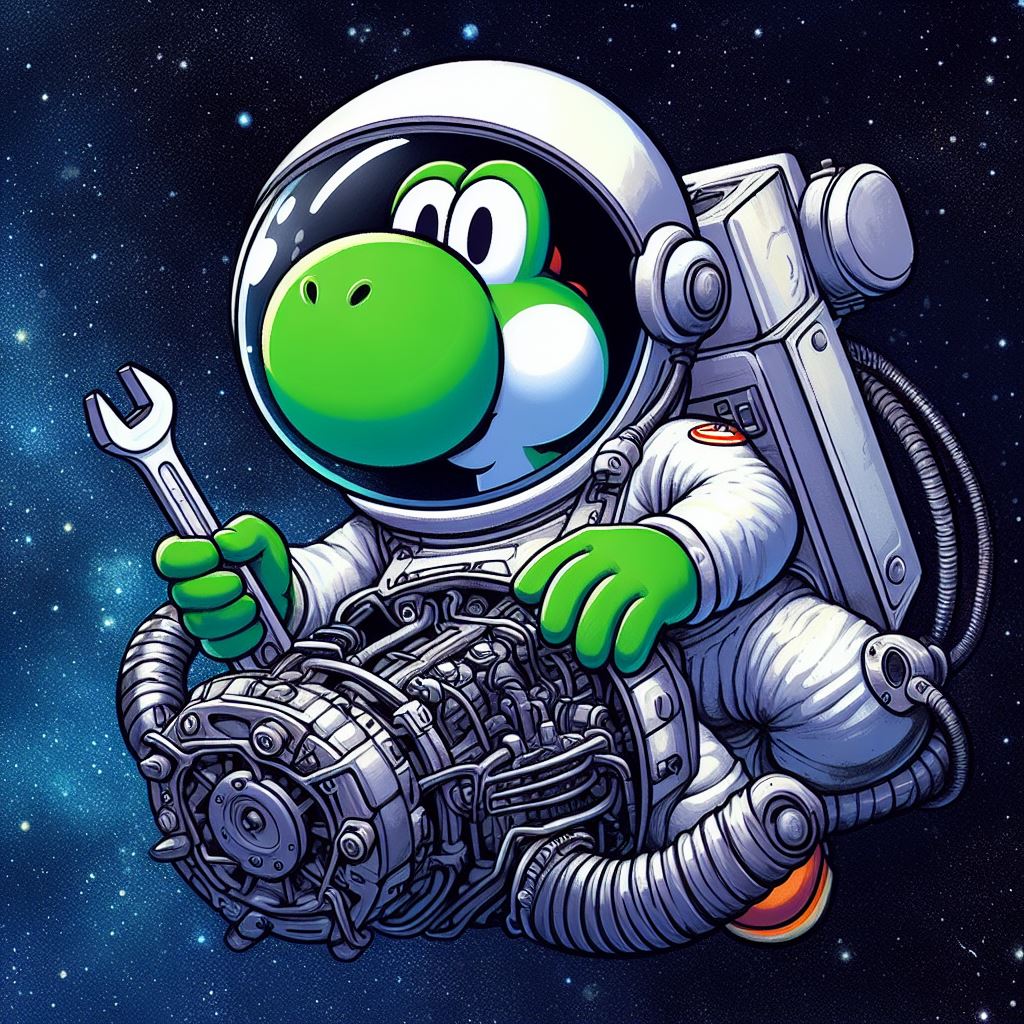 Yoshi Fandom Yoshi Floating With Something In Space by kabia9 on DeviantArt