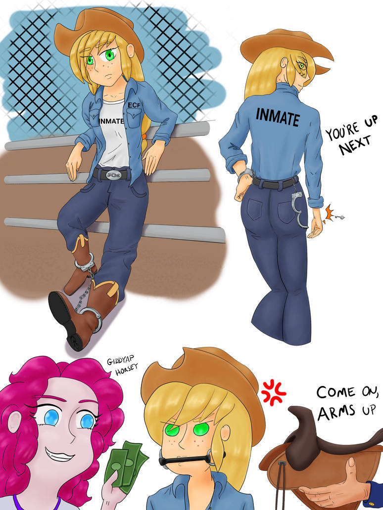 Applejack Rodeo Applejack's Prison Rodeo by ironjethro on DeviantArt