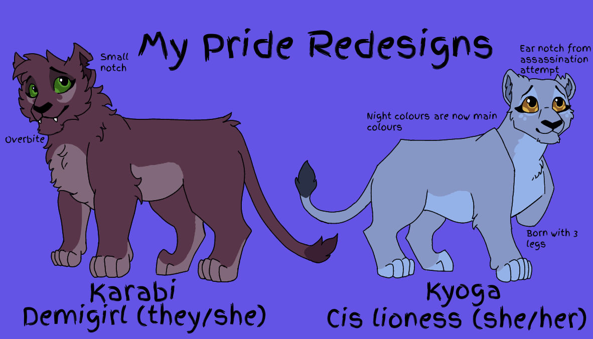 My Pride redesigns part 4! by CuriousWren on DeviantArt