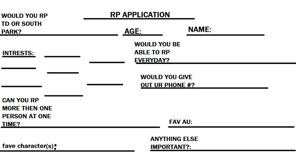 RP APPLICATION by Totaldramazmama on DeviantArt