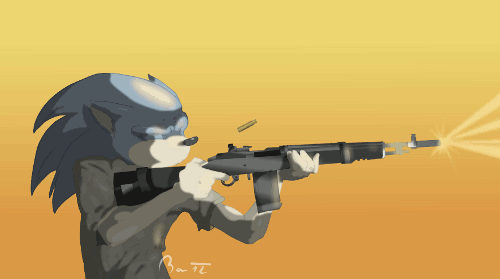 Shadow The Hedgehog Rifle Gun GIF