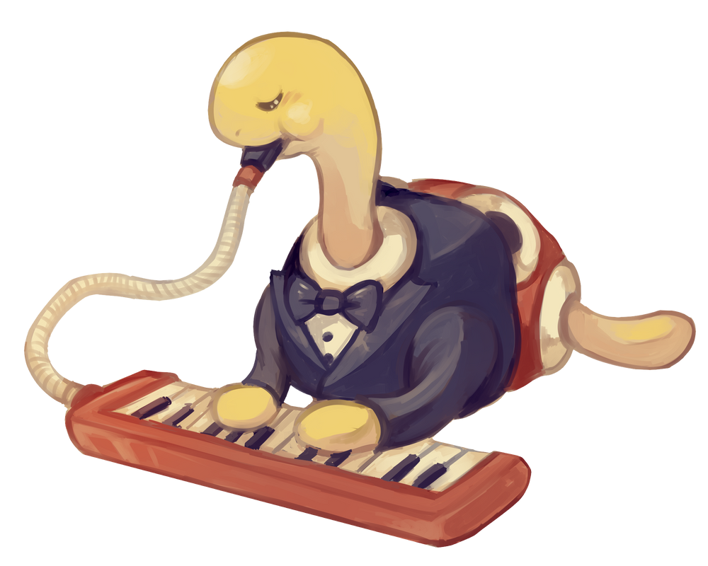 Shuckle playing melodica by Flavia-Elric