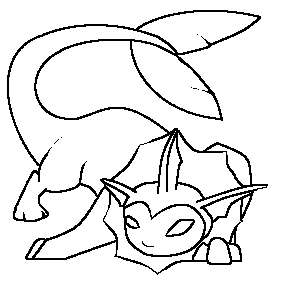 Vaporeon Lineart