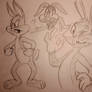 Bugs Bunny - practise sketches