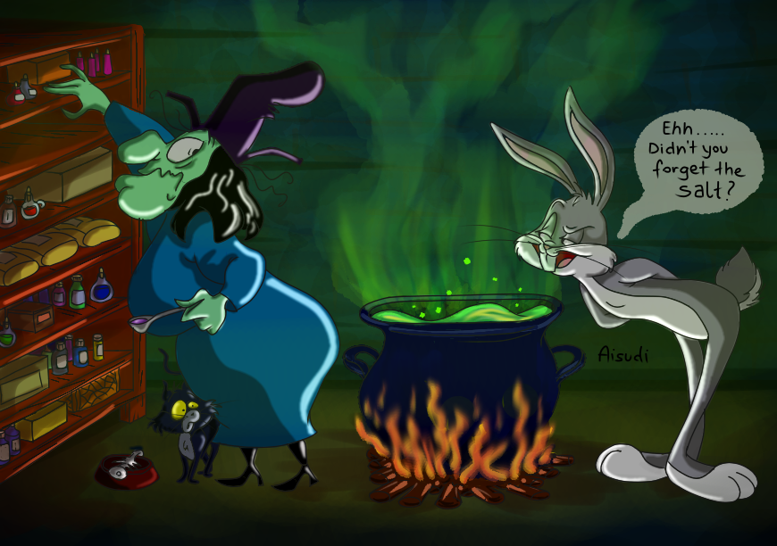 Bugs Bunny vs. Witch Hazel (Happy Halloween 2022) by Aisudi on DeviantArt