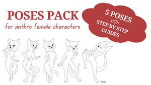 Poses Pack 1# - Anthro Female Characters