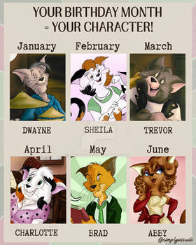 Your Birthday Month = Your Character