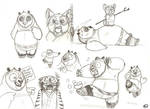 Kung Fu Panda doodles by KeysaMoguri