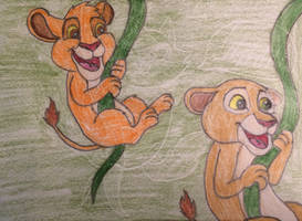 Request- Simba and Nala Jungle Vine Swings