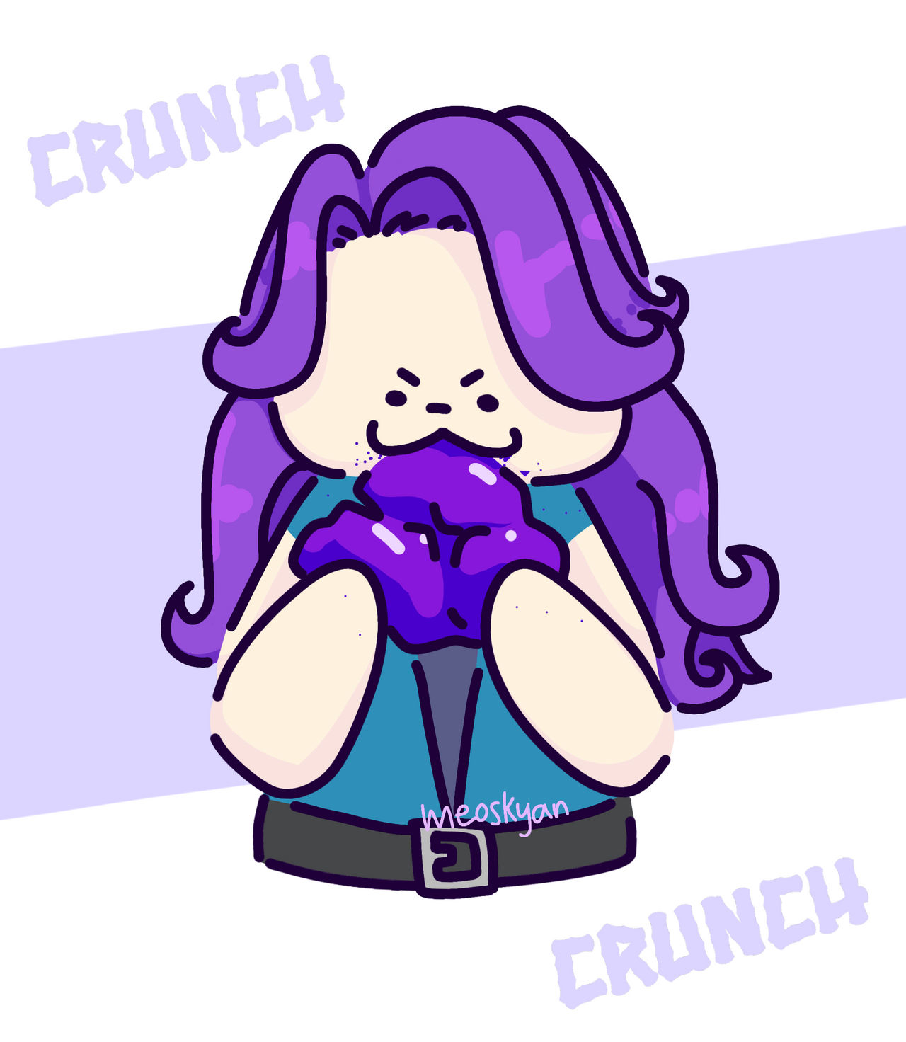 Abigail Eating An Amethyst Stardew Valley Fanart by Meoskyan on