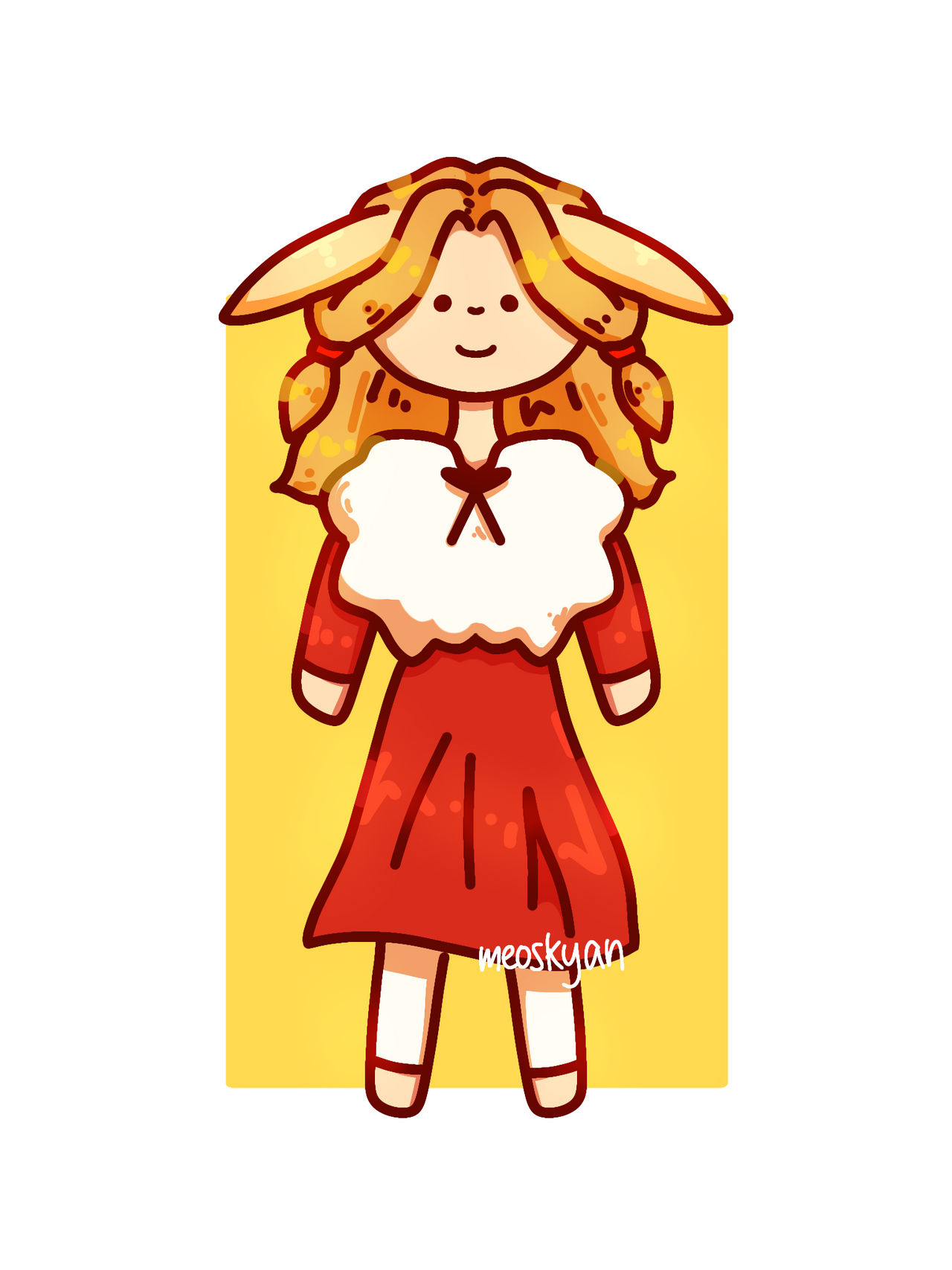Fluffy Rabbit Oc fluffy white jacket, bunny ear girl - oc art by Meoskyan on DeviantArt