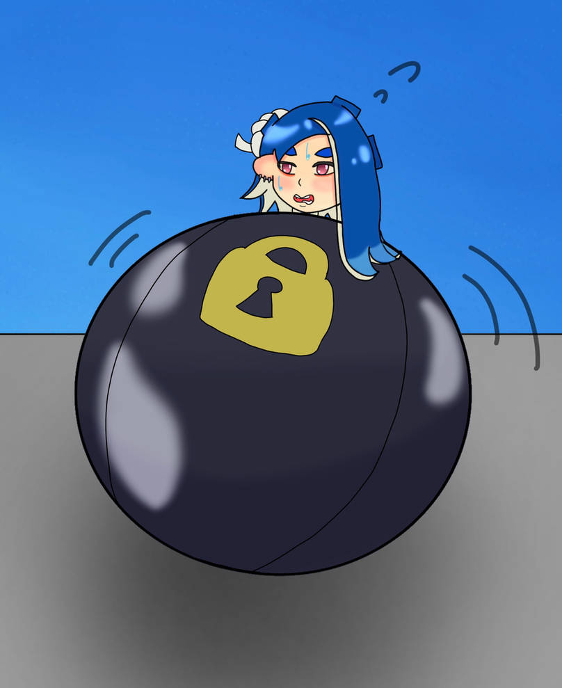 Shiver trapped in a latex ball by aki111156 on DeviantArt