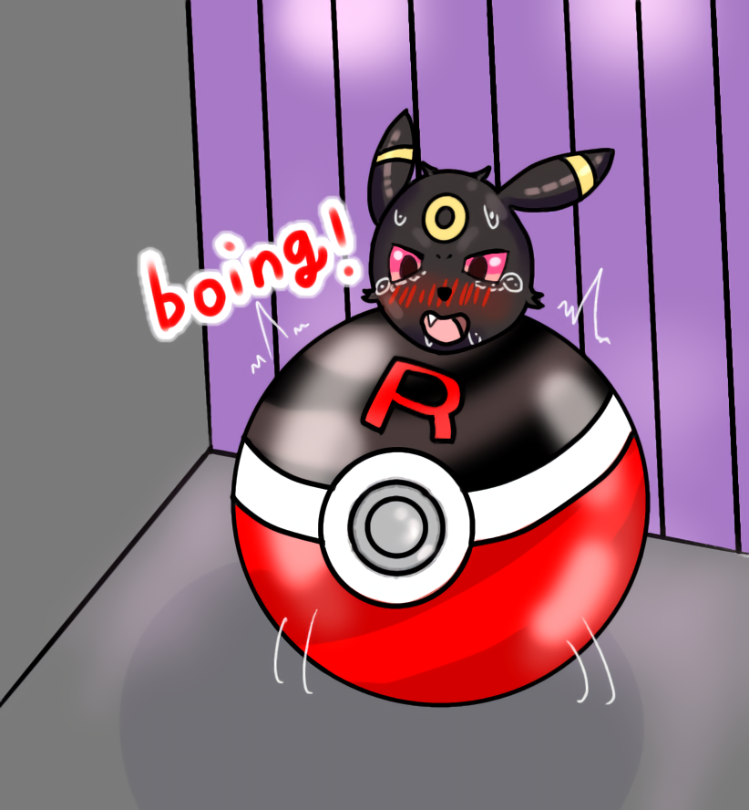 Umbreon trapped in a latex ball by aki111156 on DeviantArt