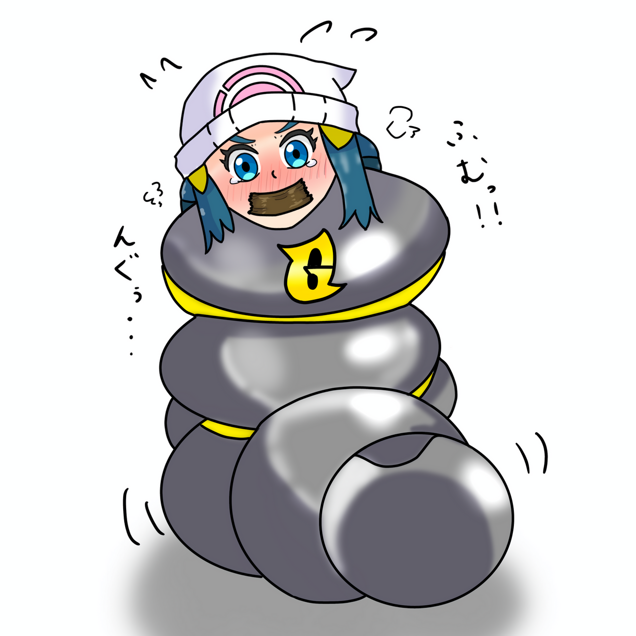 Inflatable Sleepsack Deviantart Dawn restrained by inflatable sleep sack by aki111156 on DeviantArt