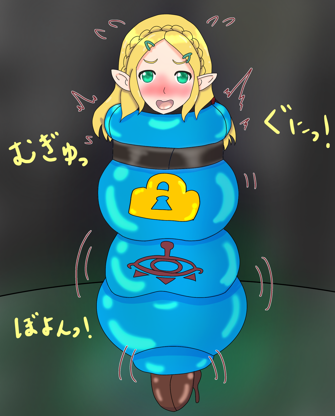 Inflatable Sleepsack Deviantart Zelda restrained by inflatable sleep sack by aki111156 on DeviantArt
