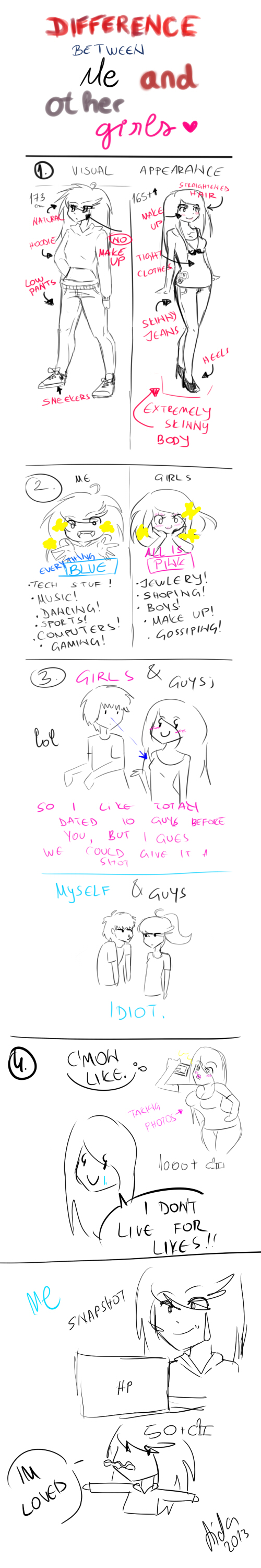 The difference between me and other girls