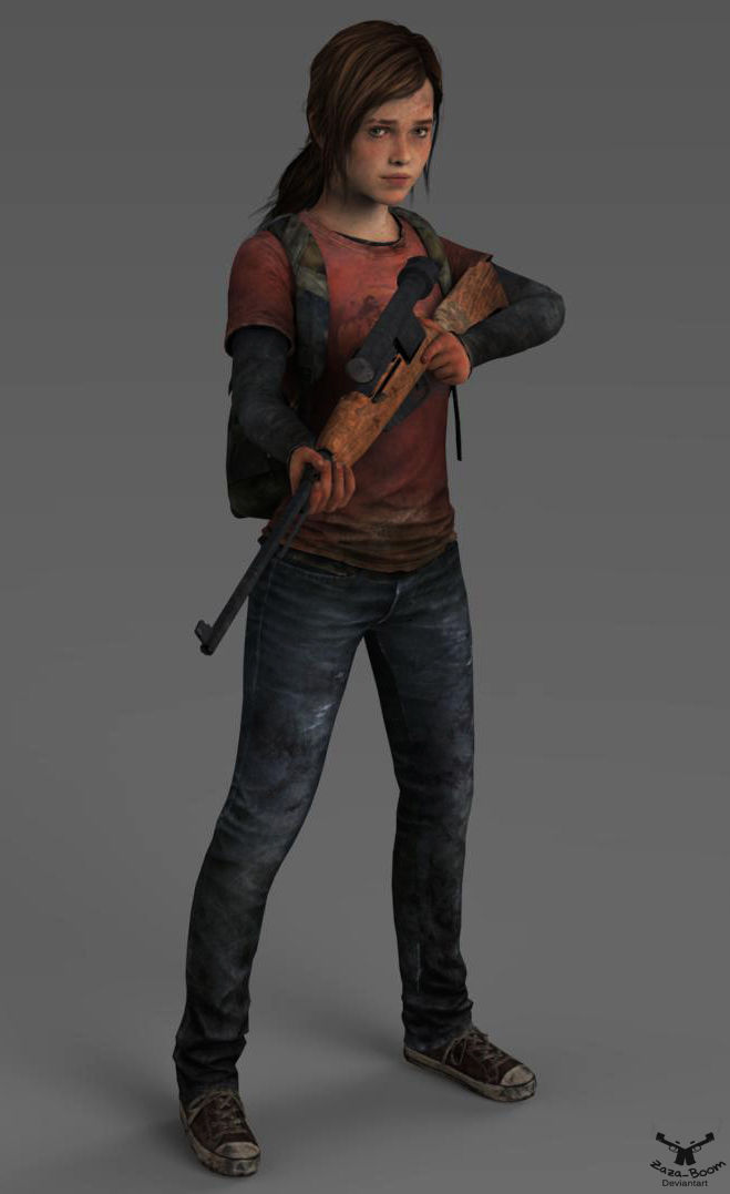 The Last Of Us Ellie With Rifle By Zaza Boom On Deviantart 