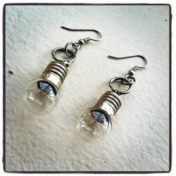 Steampunk Lightbulb Earrings