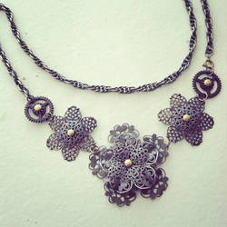 Steampunk Flower Necklace