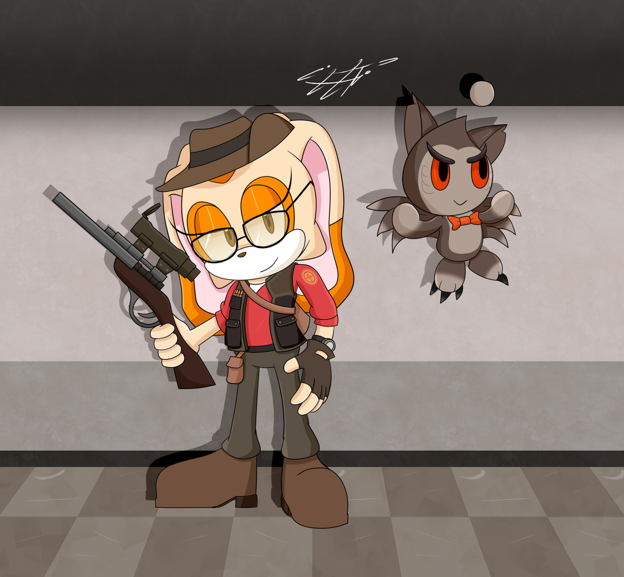 Cream The Sniper Rabbit by IsmaZheCat on DeviantArt