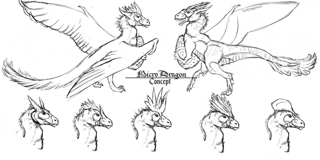 Micro Dragon - Fanart concept design by Sun-Dragoness on DeviantArt