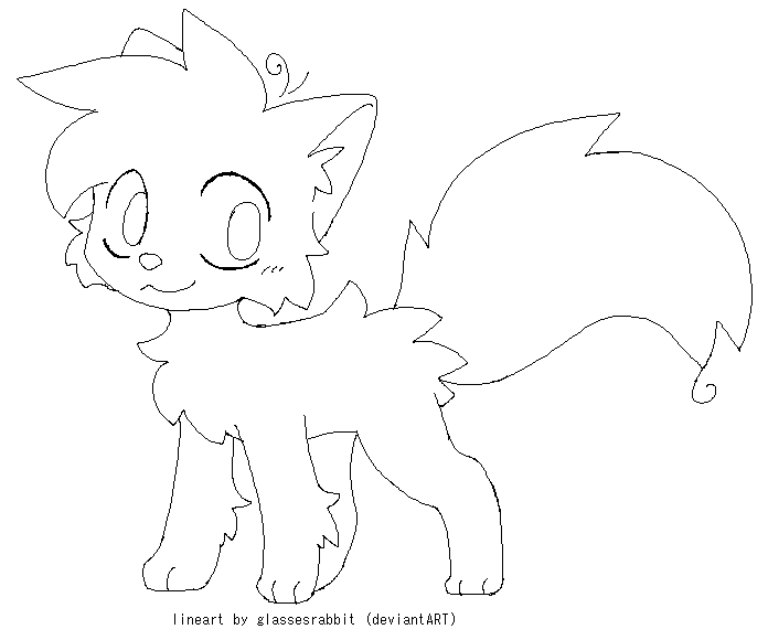 Furry Base Rabbit Standing F2U furry base/lineart by glassesrabbit on DeviantArt