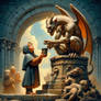 A Child Offering A Cup Of Water To A Gargoyle 4