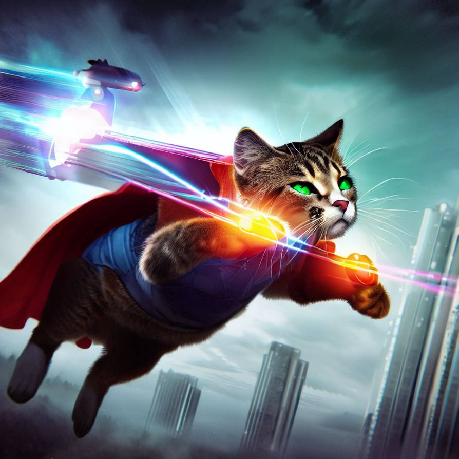 Super Cat Roro Supercat flying by genvcat on DeviantArt