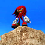 Knuckles the Echidna Rendering (Remake) by BrutalSurge402X