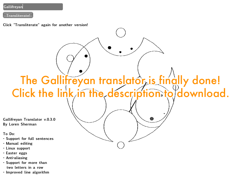 Gallifreyan Translator