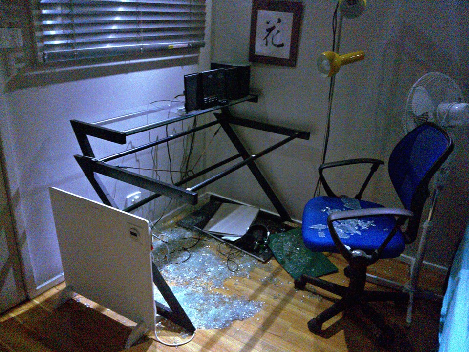 Exploded Glass Desk..