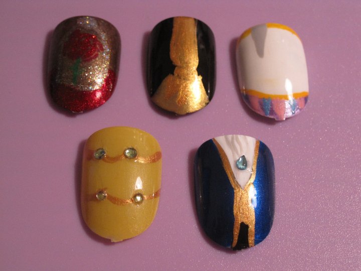 Beauty and the Beast Nails