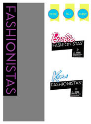 Barbie Fashionistas - box template