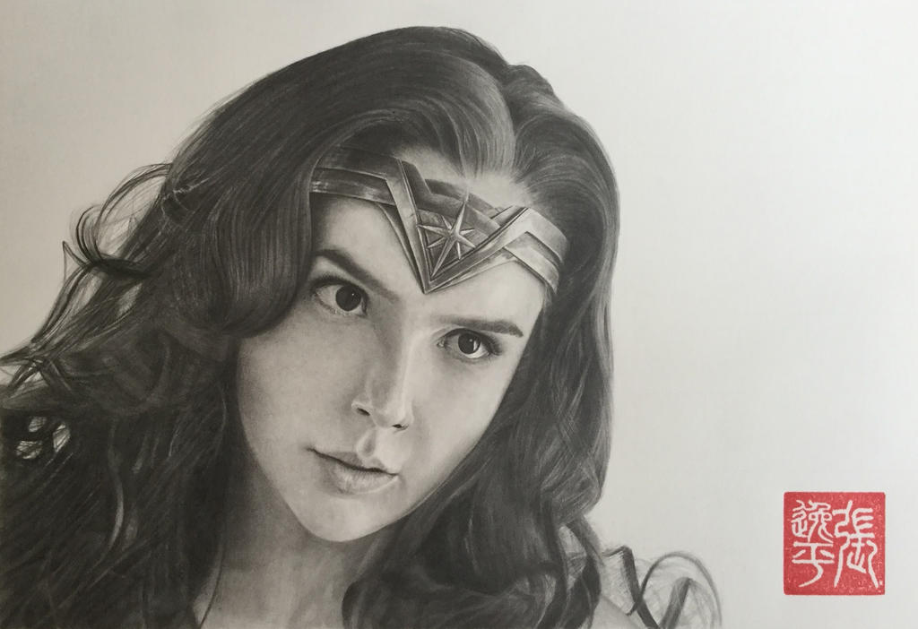 Wonder Woman (Gal Gadot) Portrait by yipzhang5201314