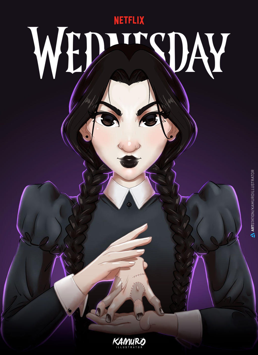 Fanart of Wednesday Addams : r/AddamsFamily