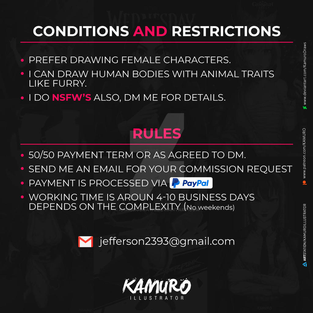 Edit Commissions Post Edit open Commissions - by Kamuro 4 by KamuroDraws on DeviantArt