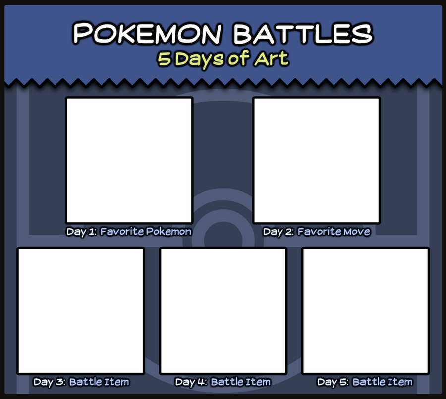 Pokemon Battles 5 Days of Art (Meme Template) by PeekingBoo on DeviantArt